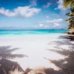 Idyllic perfect tropical dream beach. Powdery white sand, crystal-clear water, summertime vacation